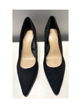 H&M Black Pointed-Toe Suede Pumps